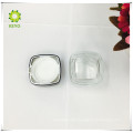 Hot sale clear empty cosmetic square glass jar with screw cap